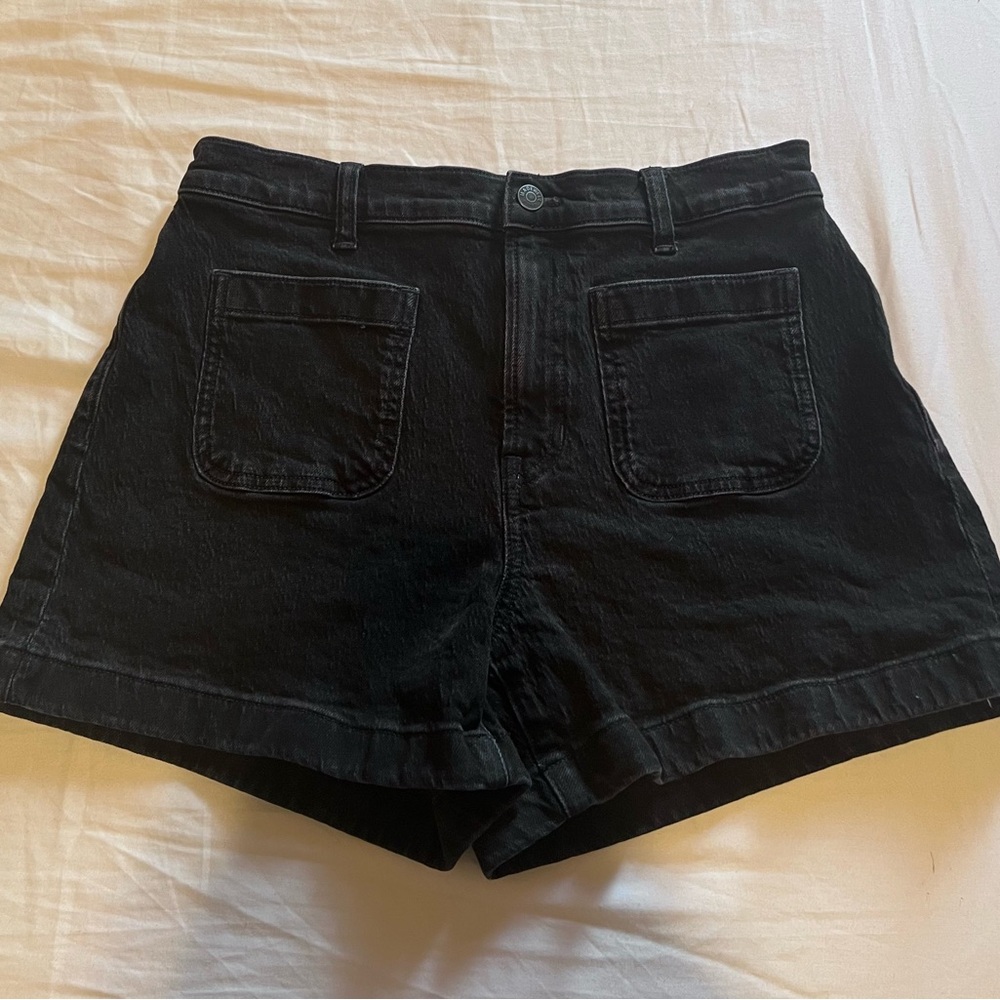 Madewell Black Jean Shorts